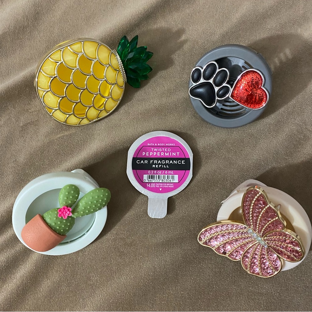 Visor Clips and a car fragrance refill